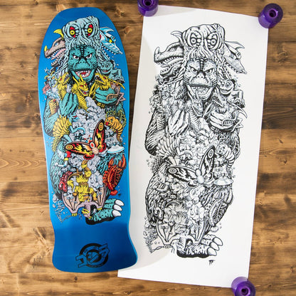 Santa Cruz Godzilla Kaiju Roskopp 10.125 Deck - Skateboard - Decks - Rollbrett Mission