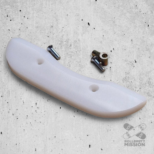 Seismic Skid Plate 146mm Square Tail Profile white - Rollbrett Mission