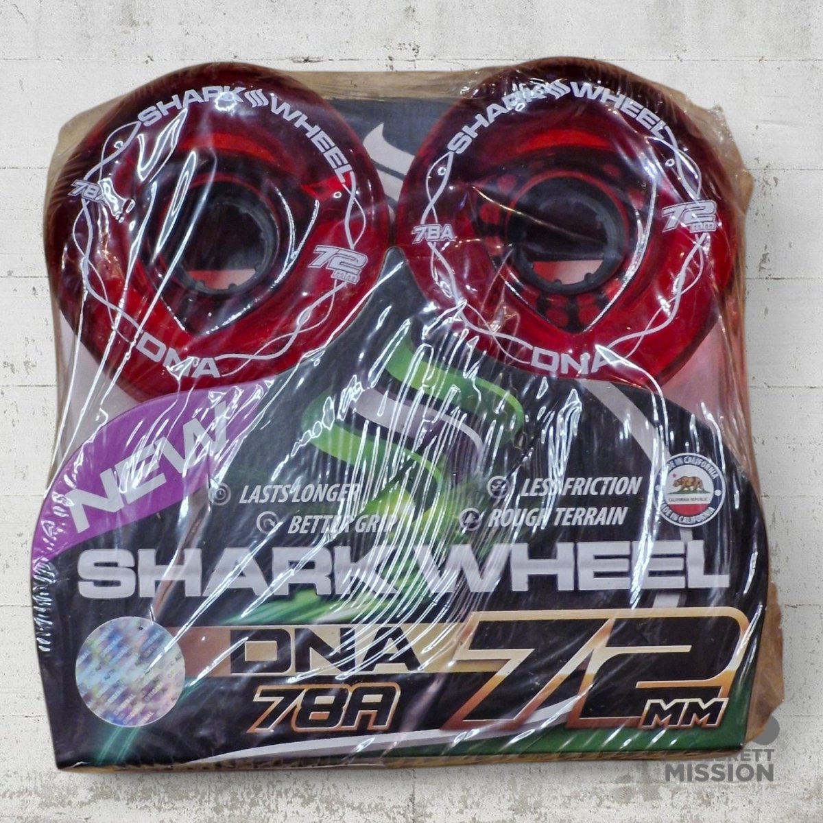 Shark Wheels DNA 78A 72mm transparent red - Skateboard - Rollen - Rollbrett Mission