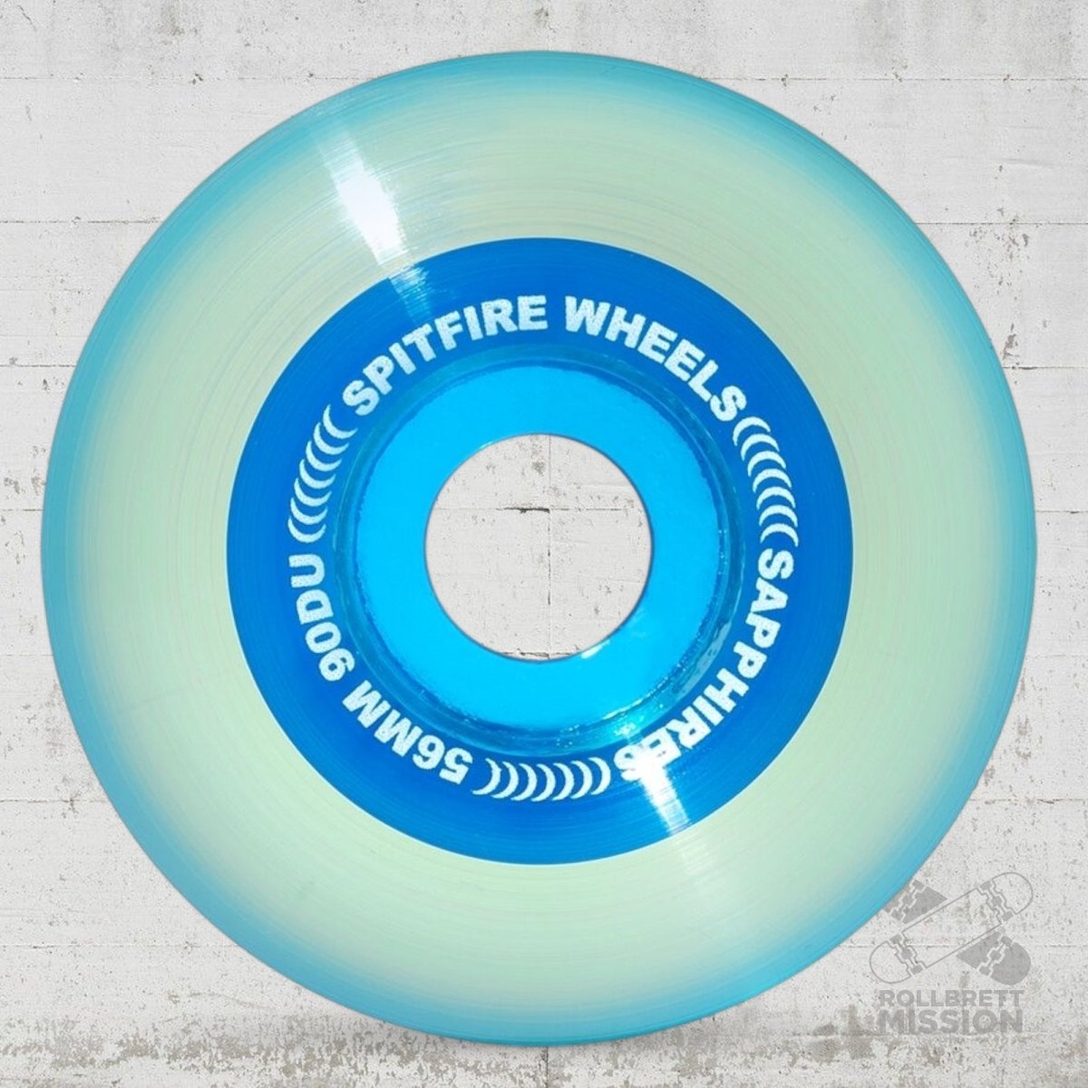 Spitfire Sapphire Clear Blue 56mm 90A Wheels - Skateboard - Rollen - Rollbrett Mission