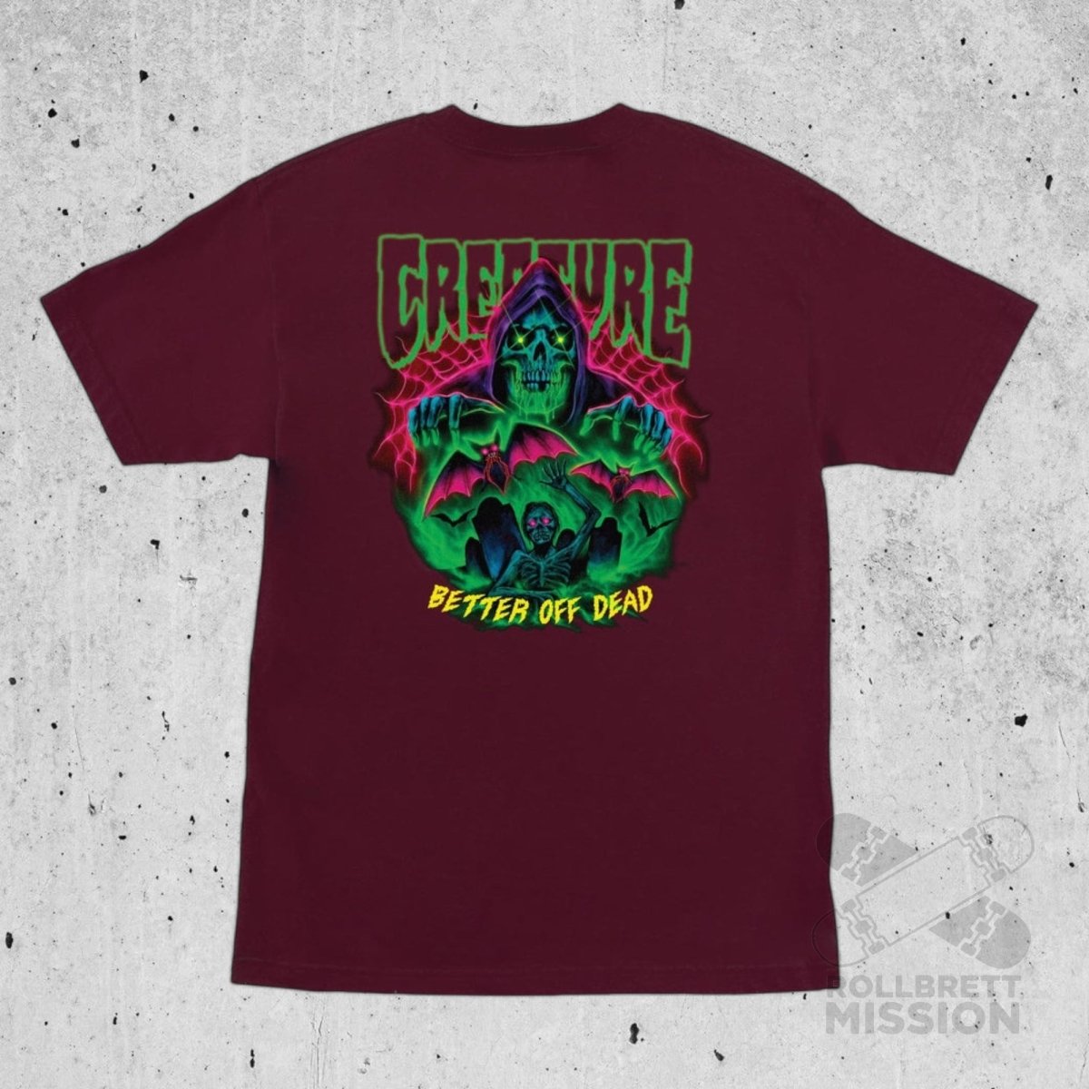 T-Shirt Creature Hellbound maroon - Rollbrett Mission