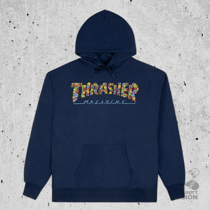 Thrasher Hoodie Smile by Spanky navy - Shirts & Tops - Rollbrett Mission