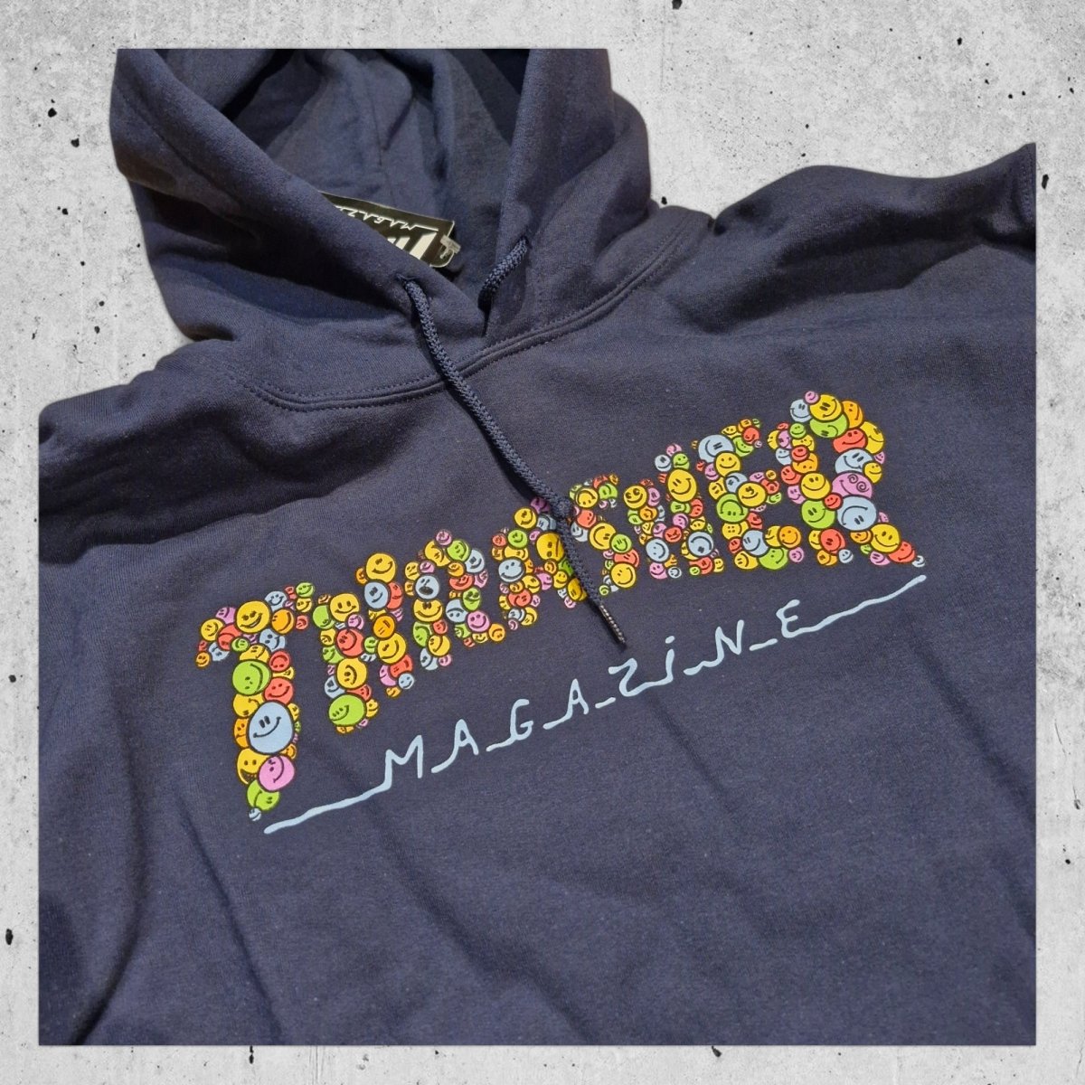 Thrasher Hoodie Smile by Spanky navy - Shirts & Tops - Rollbrett Mission