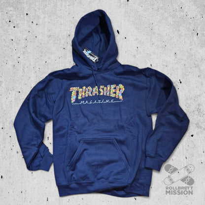 Thrasher Hoodie Smile by Spanky navy - Shirts & Tops - Rollbrett Mission